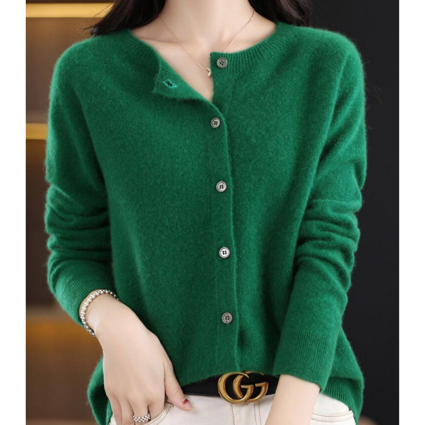 Emeja Dames Ronde Hals Cardigan Trui
