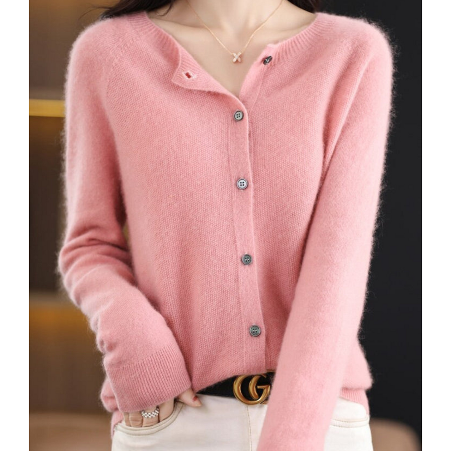 Emeja Dames Ronde Hals Cardigan Trui