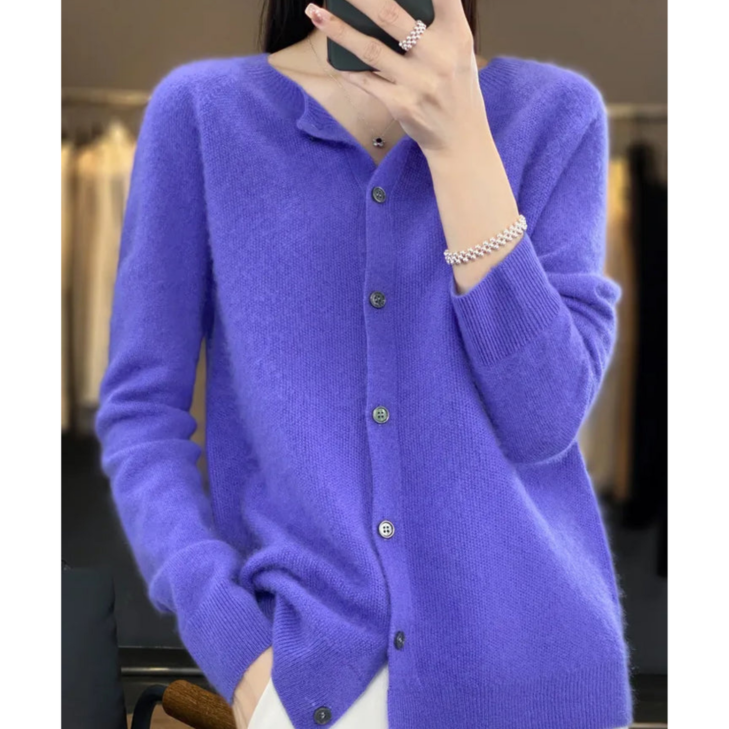 Emeja Dames Ronde Hals Cardigan Trui