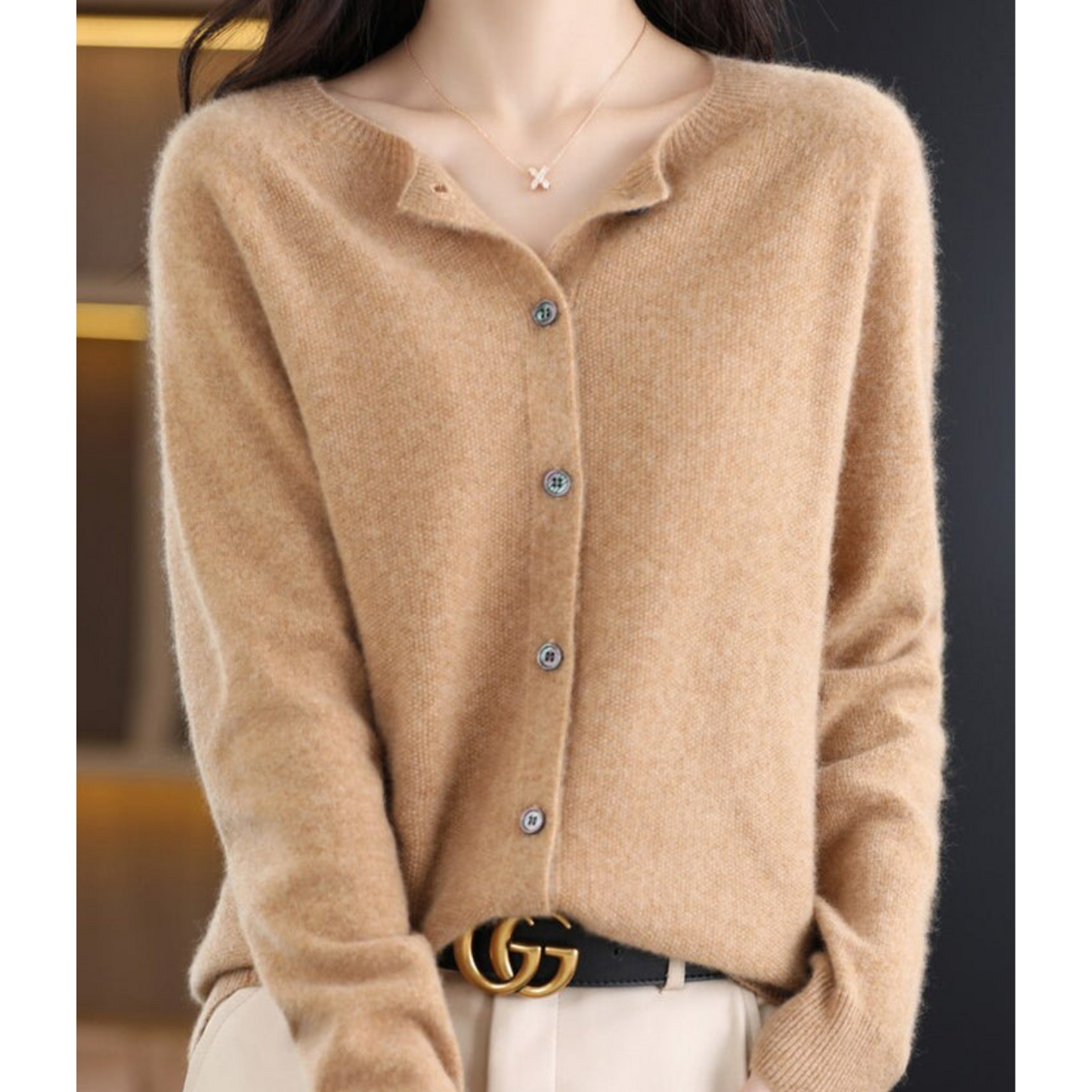 Emeja Dames Ronde Hals Cardigan Trui