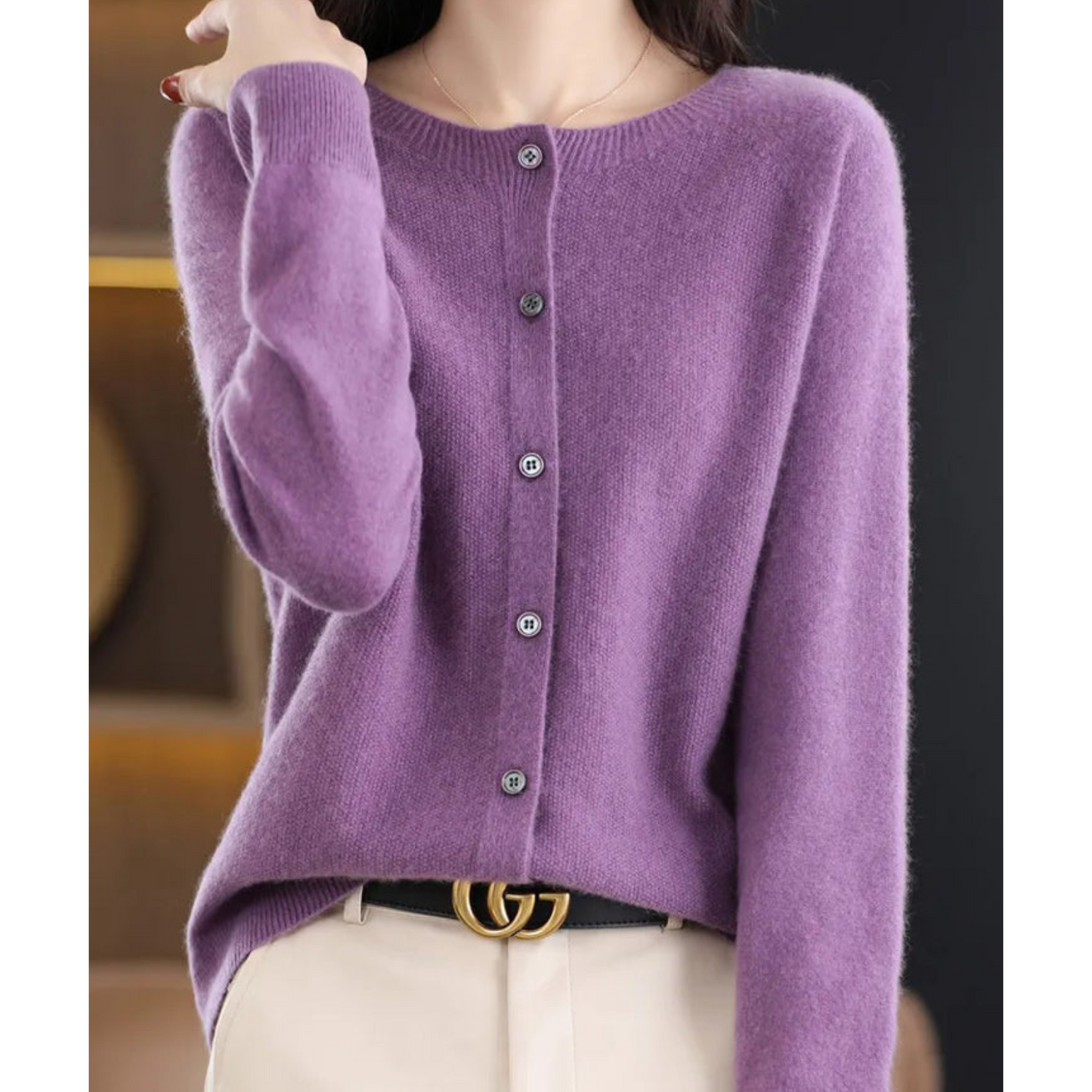 Emeja Dames Ronde Hals Cardigan Trui