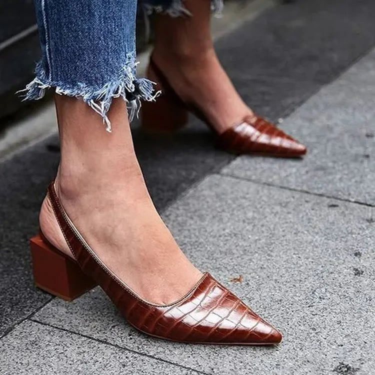 Emeja | Dames Slingback Pumps met Puntige Neus