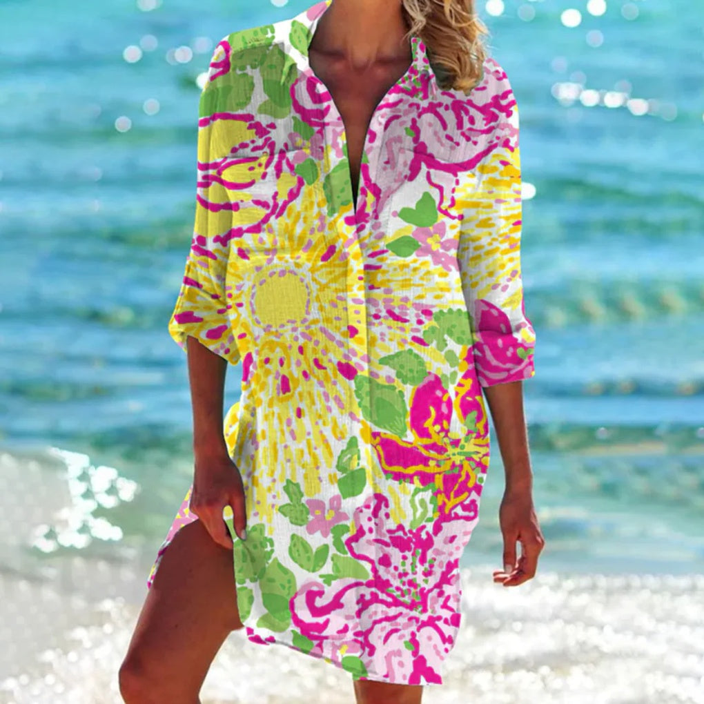 Emeja | Dames Strandshirt Tie Dye Cover-Up