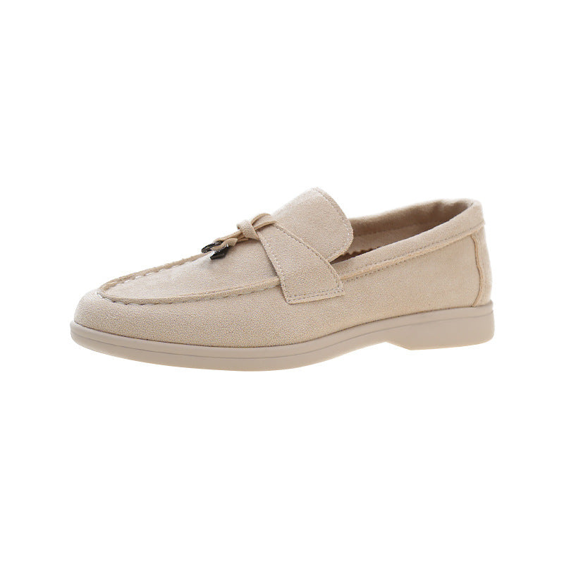 Emeja | Dames Suède Loafers met Kwastdetail
