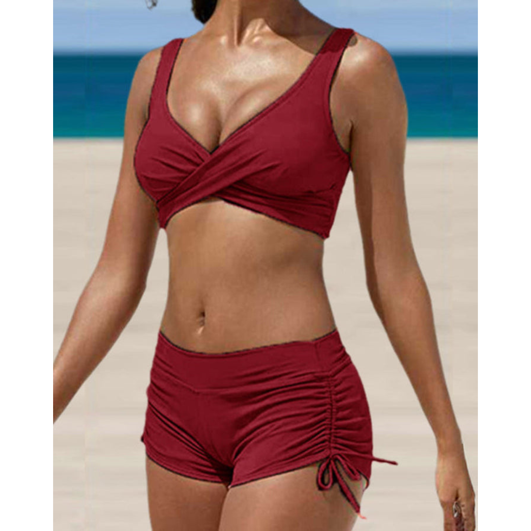 Emeja | Dames Twee-Delige Bikini Set met Kruisband Voorkant