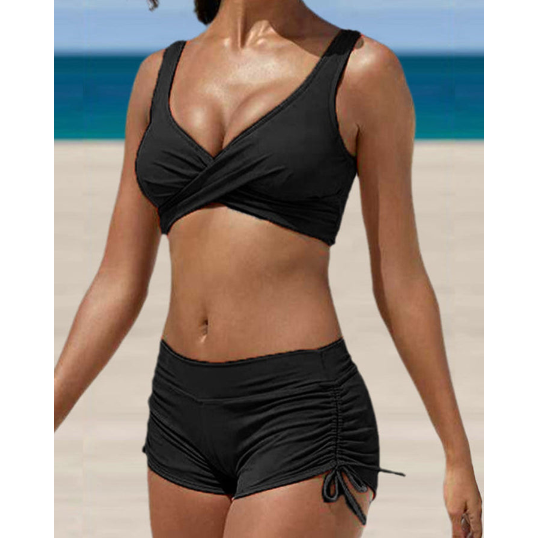 Emeja | Dames Twee-Delige Bikini Set met Kruisband Voorkant