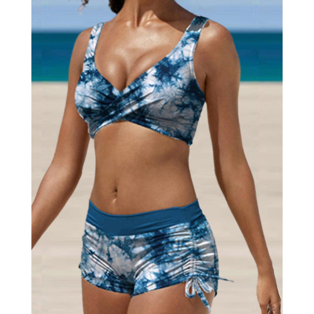 Emeja | Dames Twee-Delige Bikini Set met Kruisband Voorkant