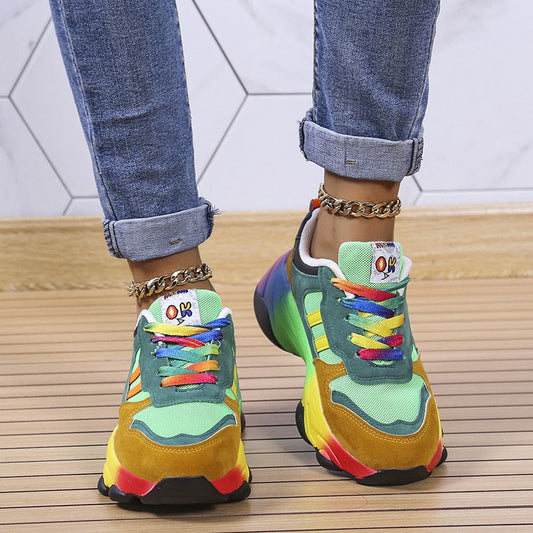 Emeja | Dames Veterschoenen met Chunky Zolen