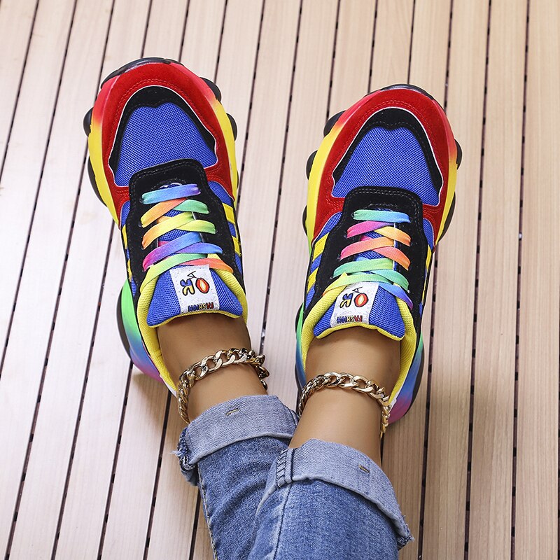 Emeja | Dames Veterschoenen met Chunky Zolen
