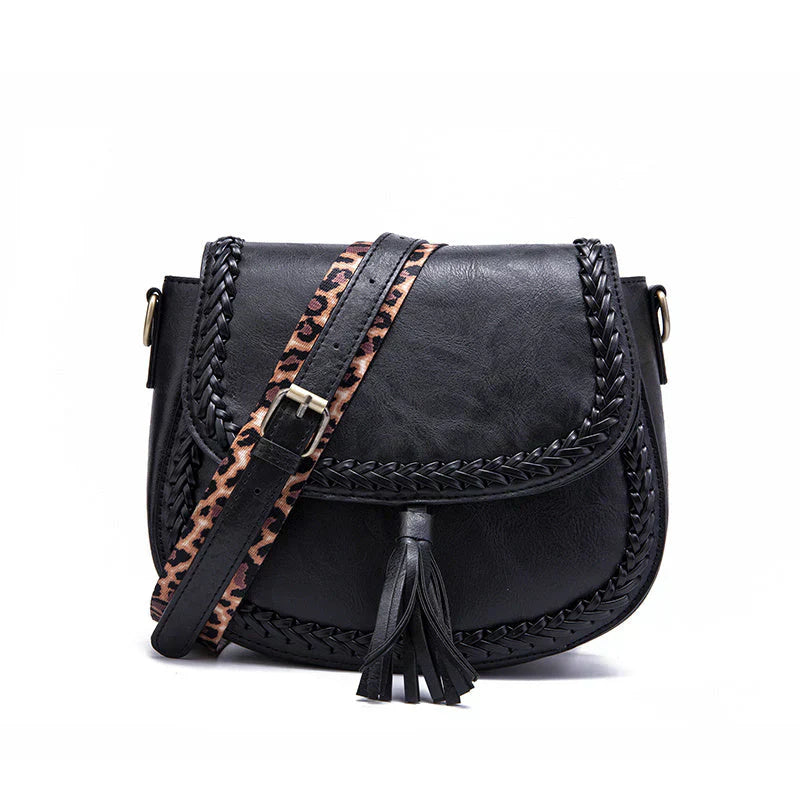 Emeja | Dames Zadel Crossbody Tas met Kwastje Detail