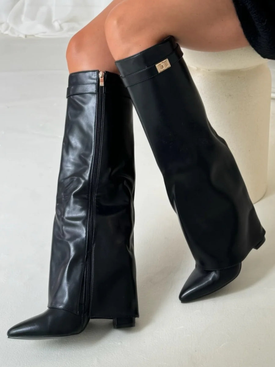 Emeja | Dameschoenen in Leer met Metalen Details | Dagelijks