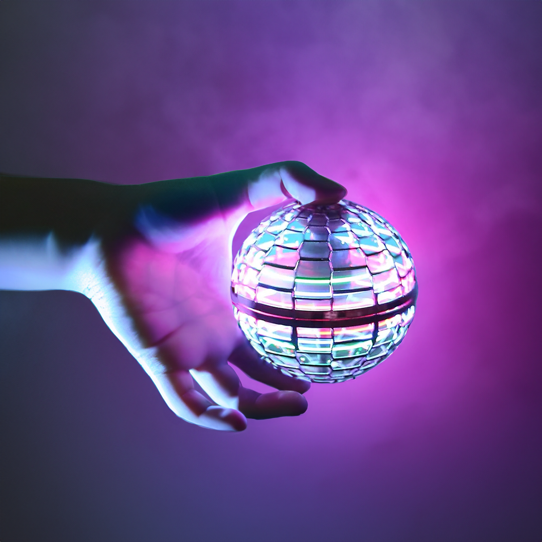 Emeja | De Originele Vliegende Orb Bal | Aerodynamische Vliegende Spinner met LED-effecten | 360° Rotatie & Boomerangfunctie | Schokbestendige Behuizing & Snelle USB-oplaadfunctie