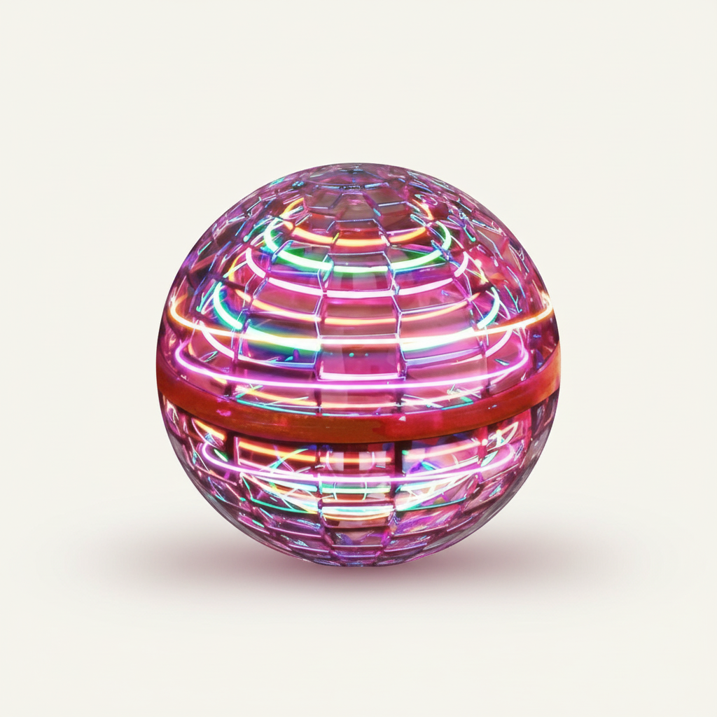 Emeja | De Originele Vliegende Orb Bal | Aerodynamische Vliegende Spinner met LED-effecten | 360° Rotatie & Boomerangfunctie | Schokbestendige Behuizing & Snelle USB-oplaadfunctie