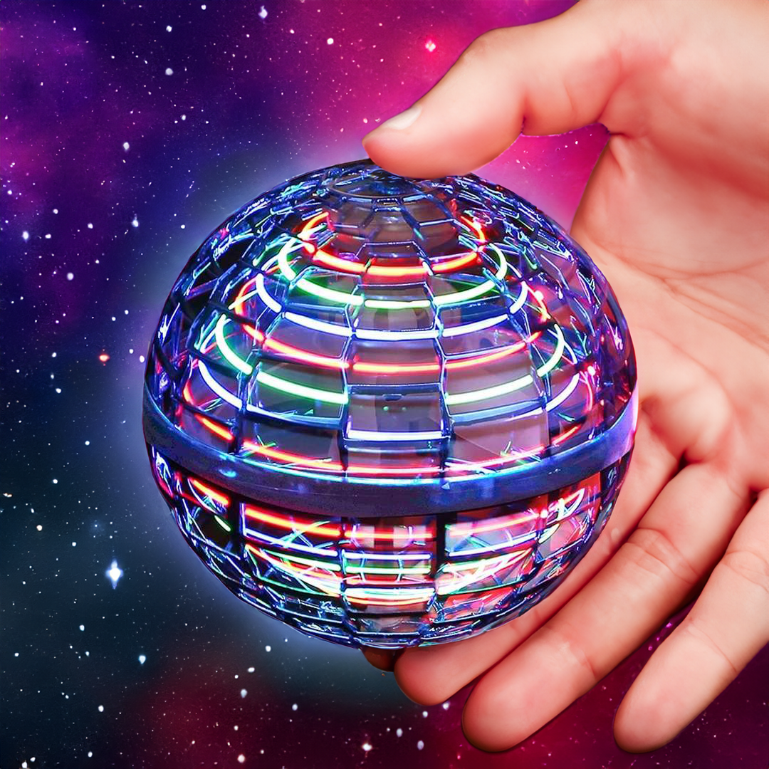 Emeja | De Originele Vliegende Orb Bal | Aerodynamische Vliegende Spinner met LED-effecten | 360° Rotatie & Boomerangfunctie | Schokbestendige Behuizing & Snelle USB-oplaadfunctie