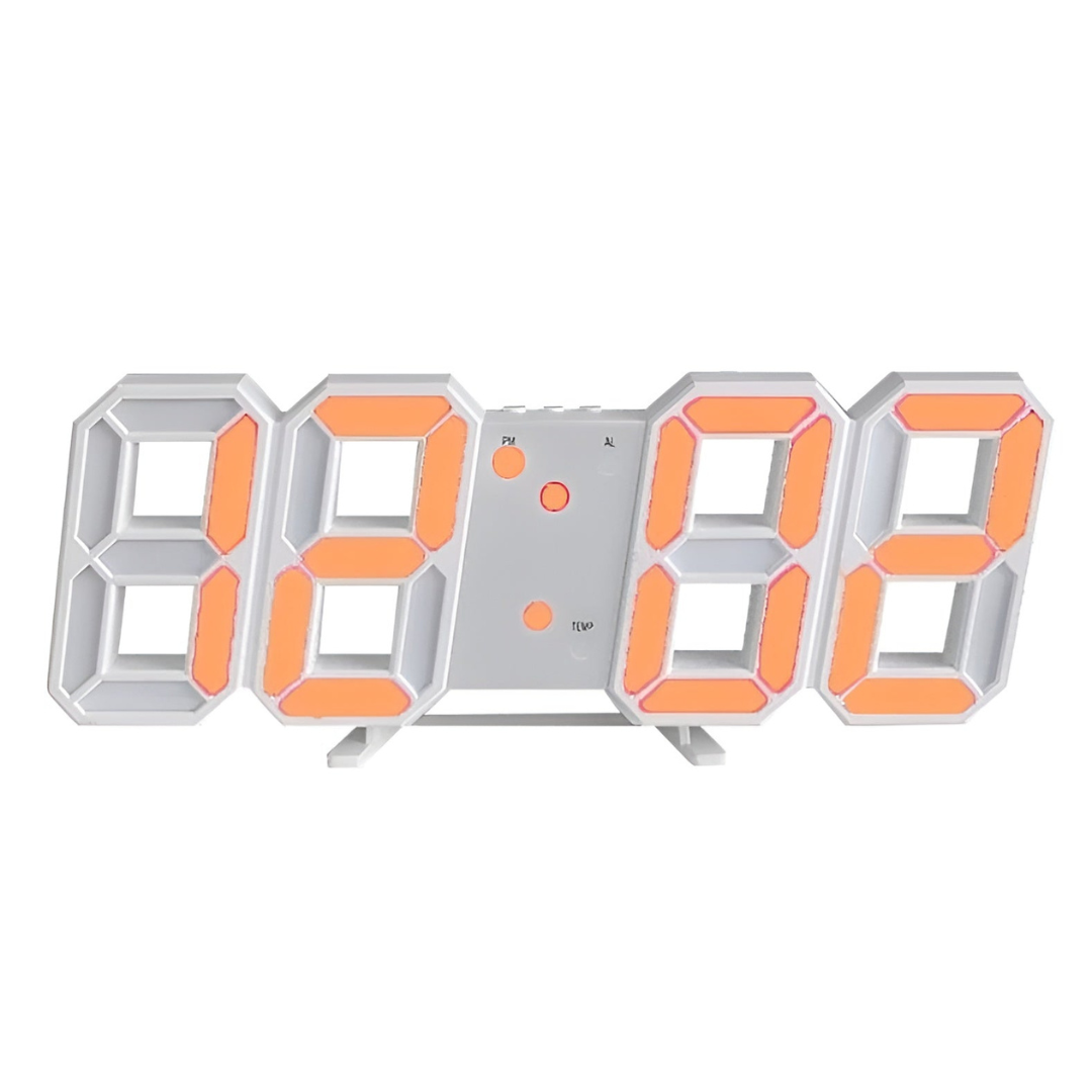 Emeja | Designer LED 3D Wandklok met Digitale Weergave en Intuïtieve Bediening