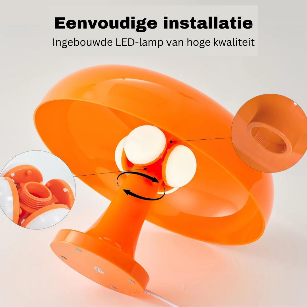 Emeja | Dimbare Paddenstoel Tafellamp met USB