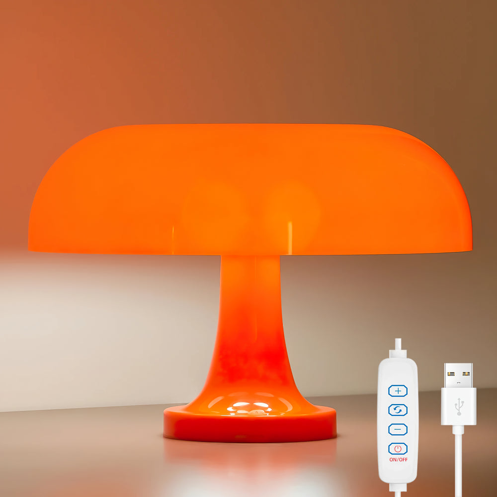 Emeja | Dimbare Paddenstoel Tafellamp met USB