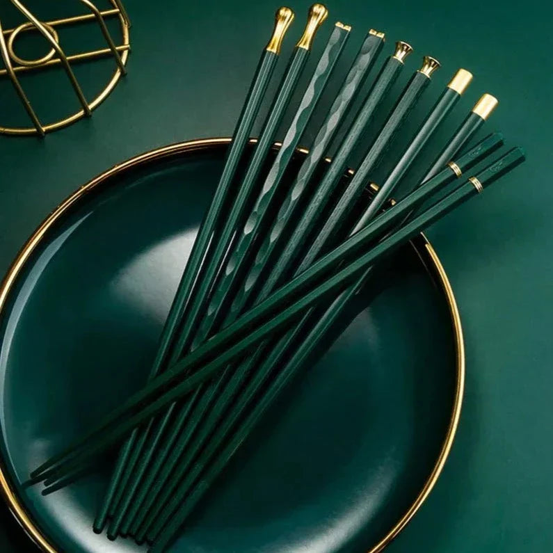 Emeja | DineLux – Luxe Chopstick Set met Verfijnde Ontwerpen (5 Pairs)