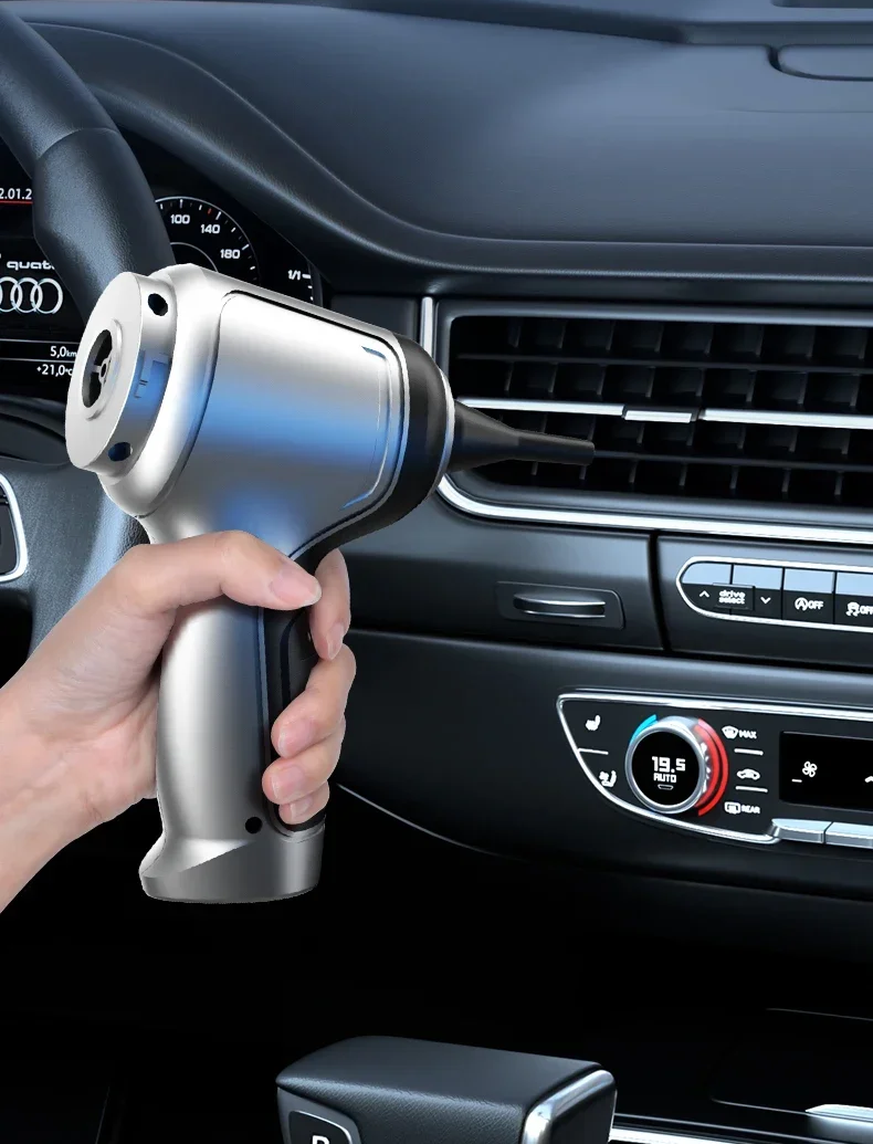Emeja | Draadloze Auto Stofzuiger met 95000PA Zuigkracht – Lichtgewicht & Stil