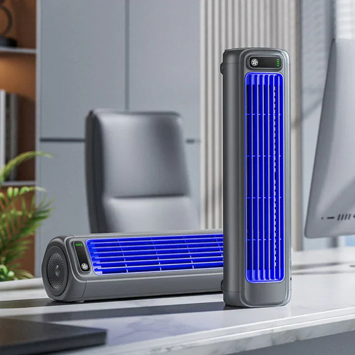 Emeja | Draadloze Persoonlijke Luchtkoeler Oplaadbaar Bladeloos Ventilator