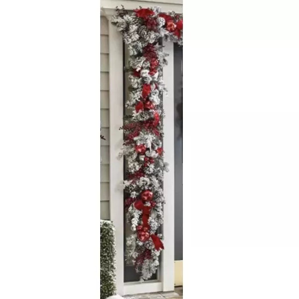 Emeja | Draadloze Voorverlichte Feestdecoratie | LED Lichten, Automatische Timer & Premium Rode/Witte Decoratie