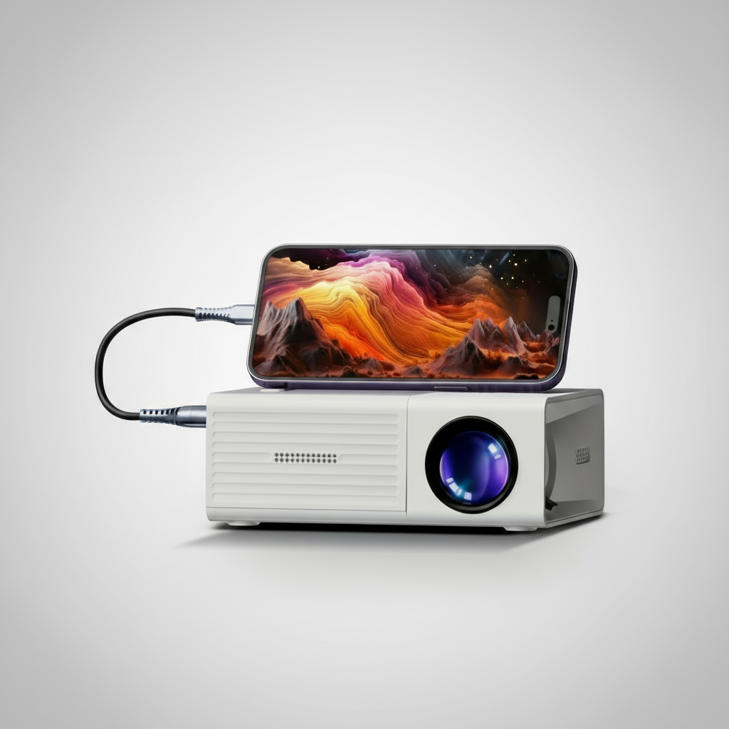 Emeja | Draagbare Mini HD LED Projector Thuisbioscoop Buiten 3000 Lumen