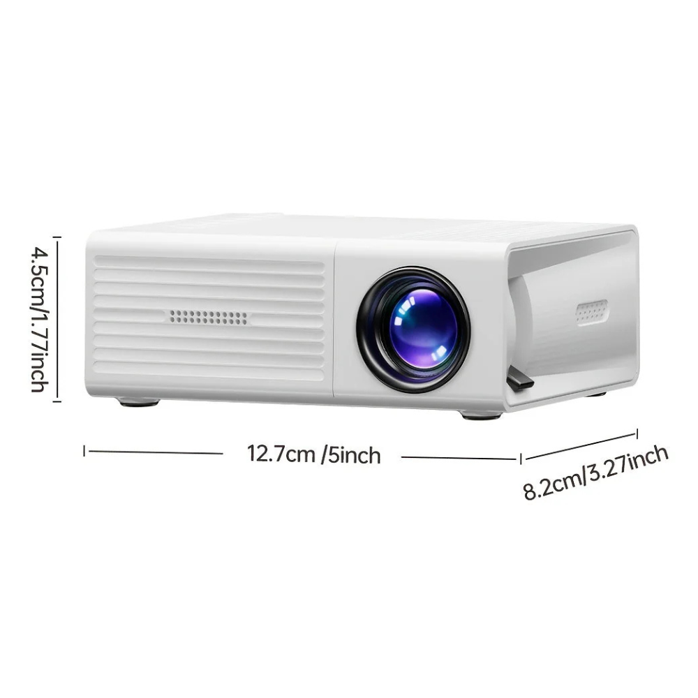 Emeja | Draagbare Mini HD LED Projector Thuisbioscoop Buiten 3000 Lumen