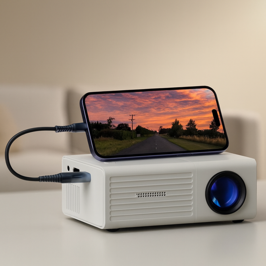 Emeja | Draagbare Mini HD LED Projector Thuisbioscoop Buiten 3000 Lumen
