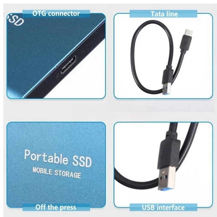 Emeja | Draagbare SSD 128GB Externe Opslag Compact Snel Beste Kwaliteit