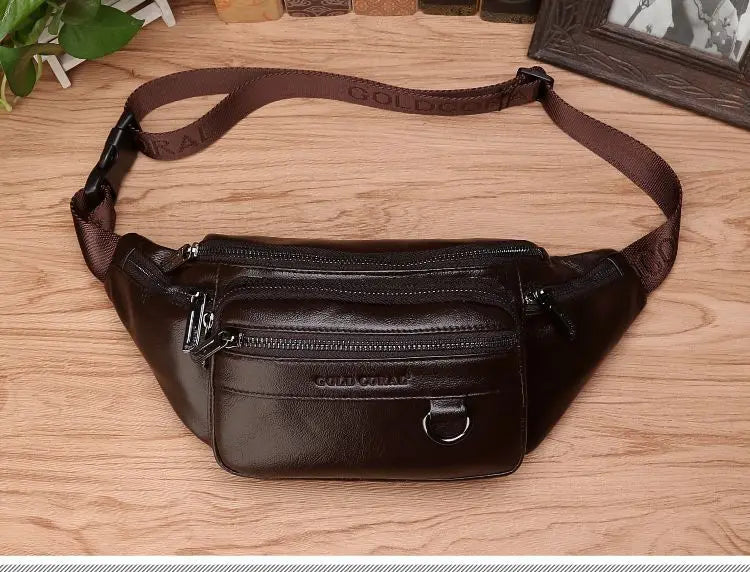 Emeja | Echte Runderleer Heuptas voor Mannen – Grote Capaciteit Fanny Pack, Riem- & Schoudertas voor Reizen