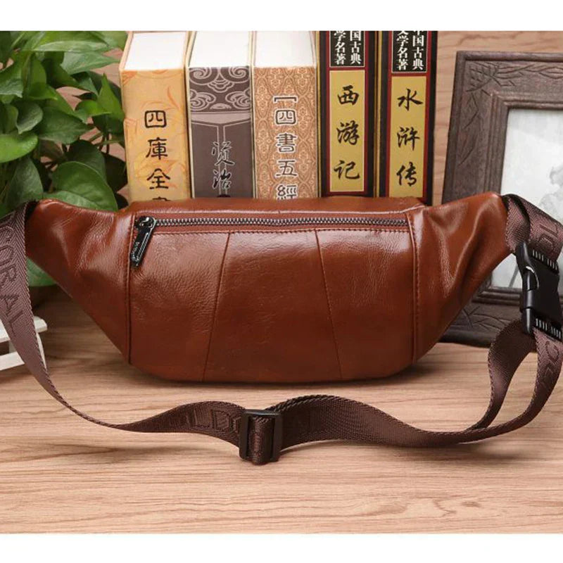 Emeja | Echte Runderleer Heuptas voor Mannen – Grote Capaciteit Fanny Pack, Riem- & Schoudertas voor Reizen