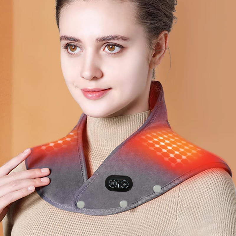 Emeja | Elektrisch Nek- en Schouderverwarmingskussen met Vibratie