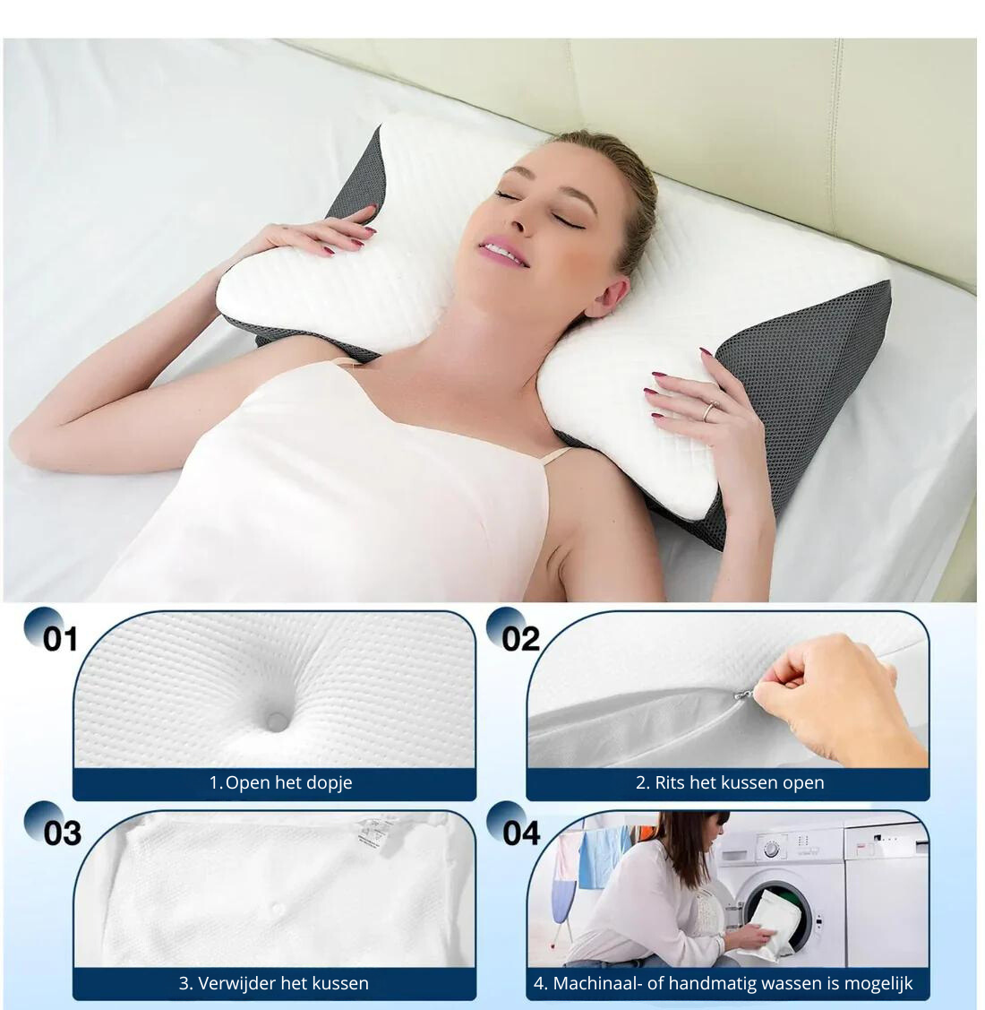 Emeja | Ergonomisch Contour Kussen voor Nekpijn Verlichting