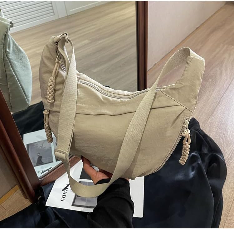 Emeja | EVERCARRY – Nylon schoudertas met slimme compartimenten voor dagelijks gebruik