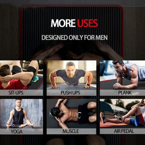 Emeja | Fitnessmat voor Mannen - Hoge Dichtheid Oefening Yoga Antislipmat voor Gym Thuis
