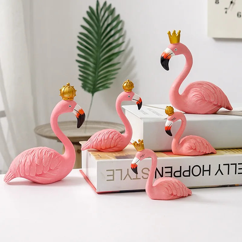 Emeja | Flamingo Figuur Gemaakt van Hars Moderne Decoratie