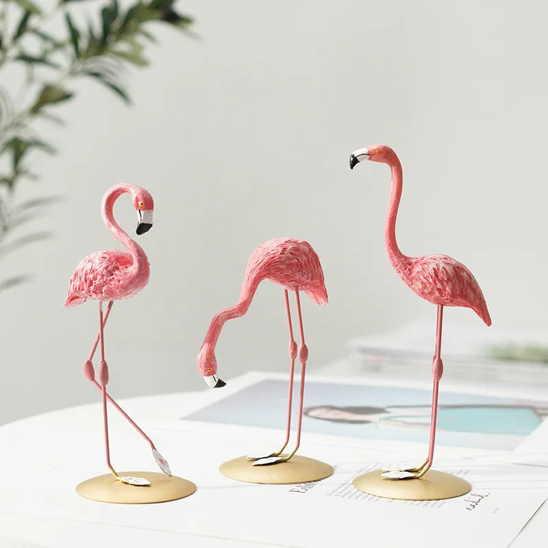 Emeja | Flamingo Figuur Gemaakt van Hars Moderne Decoratie