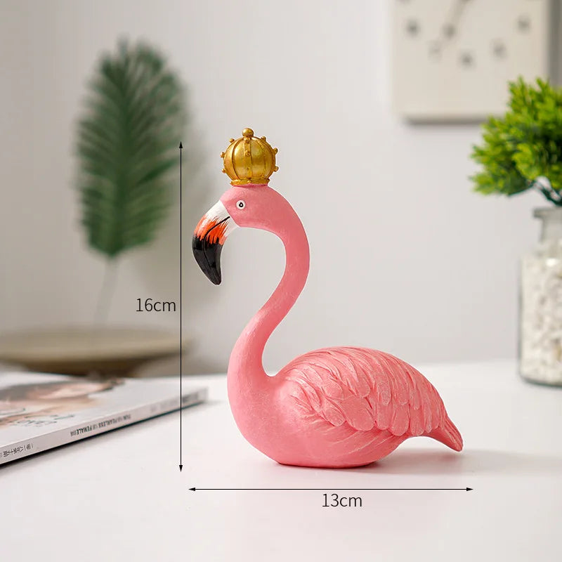 Emeja | Flamingo Figuur Gemaakt van Hars Moderne Decoratie