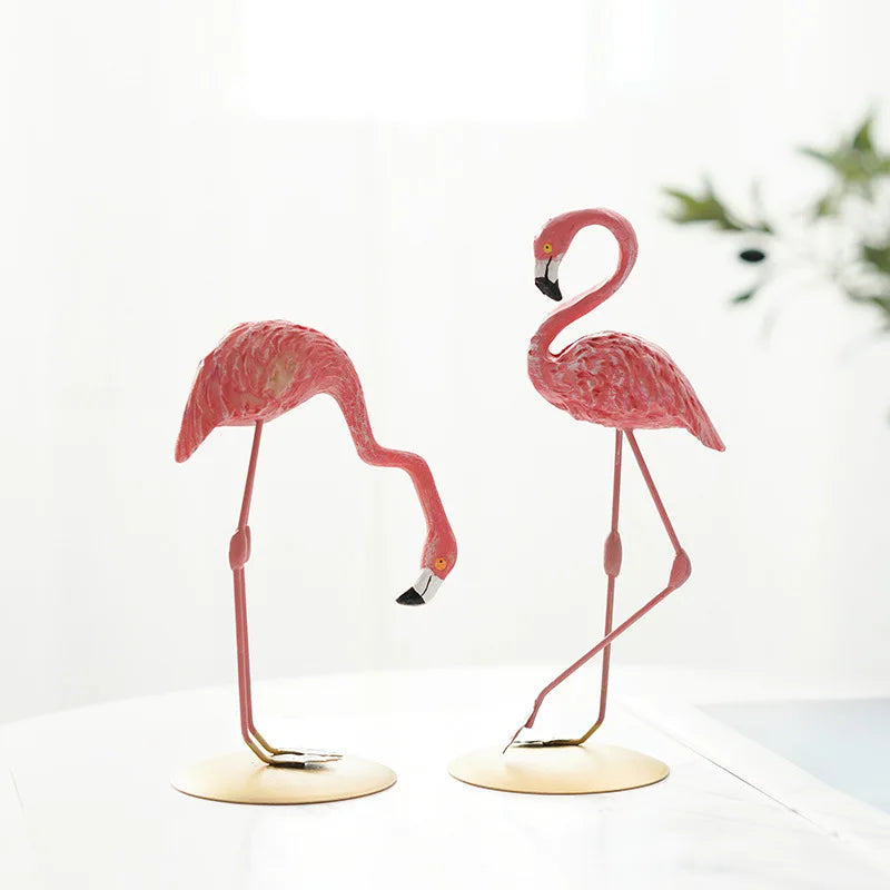Emeja | Flamingo Figuur Gemaakt van Hars Moderne Decoratie