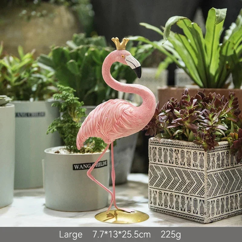 Emeja | Flamingo Figuur Gemaakt van Hars Moderne Decoratie