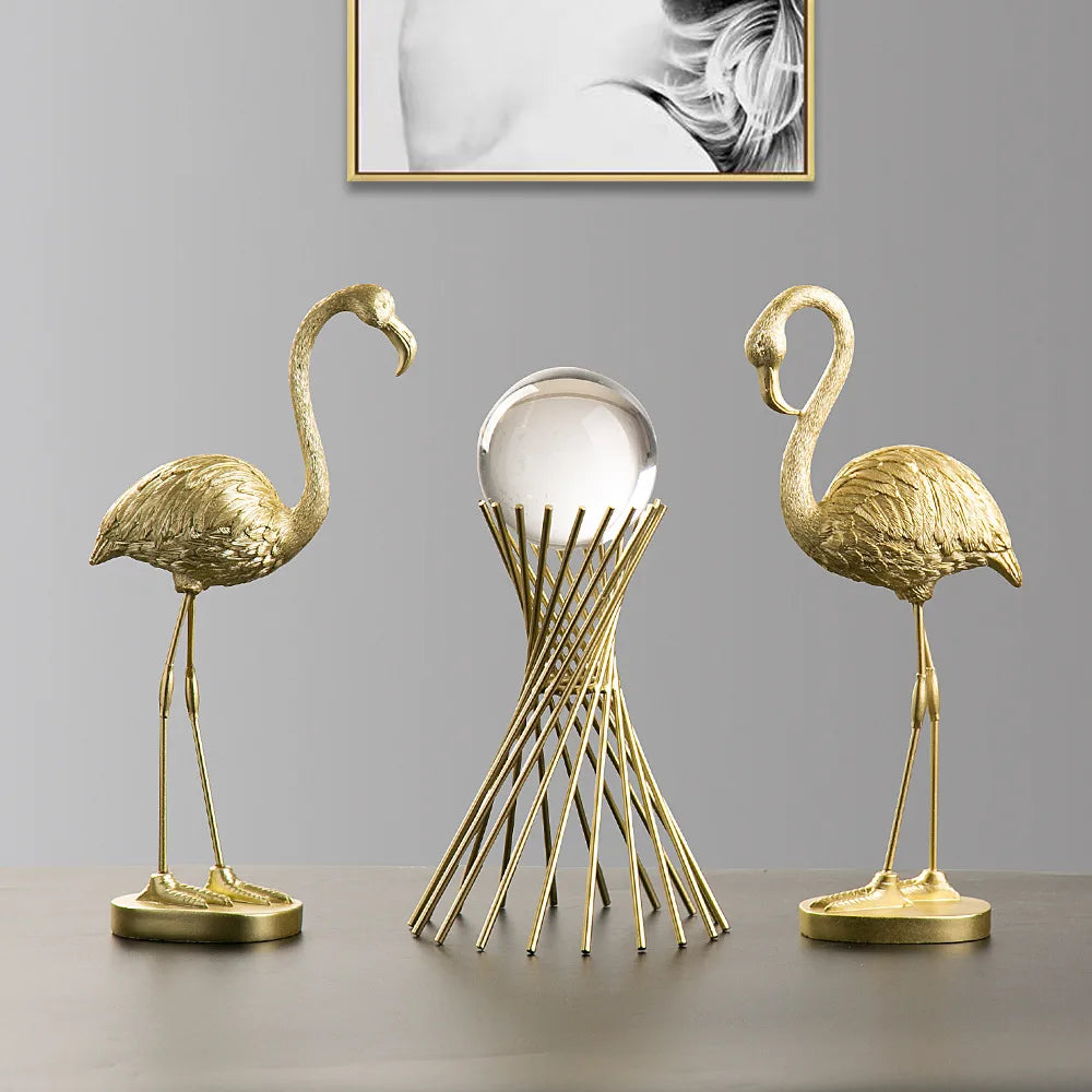Emeja | Flamingo Figuur Gemaakt van Hars Moderne Decoratie