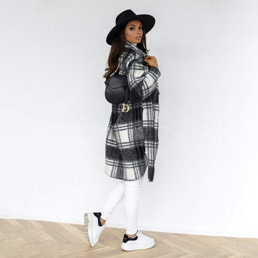 Emeja - Gecontroleerde Lange Damesjas Nieuwe Herfstcollectie 2023