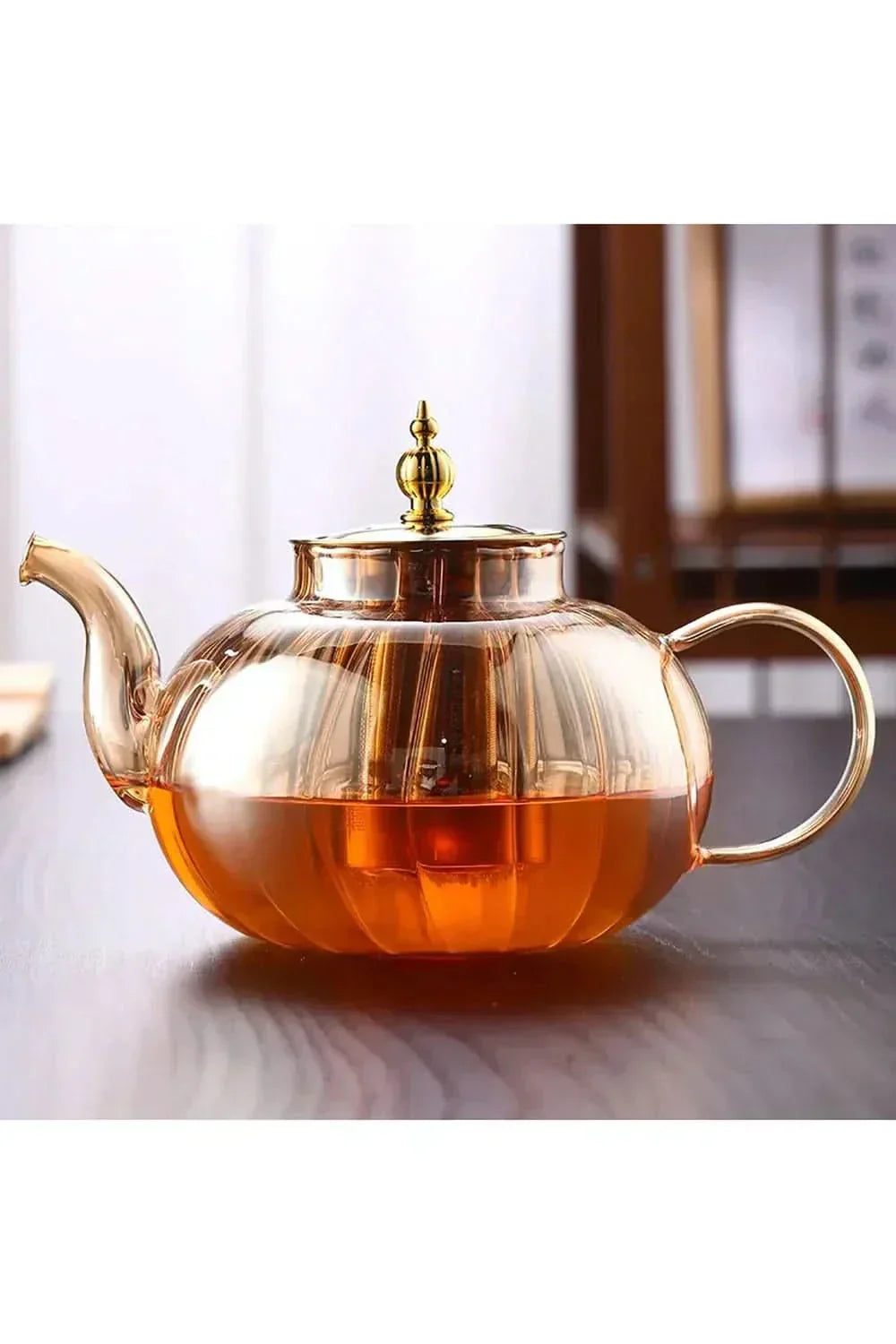 Emeja | Glazen Theepot met Infuser en Deksel voor Losse Thee