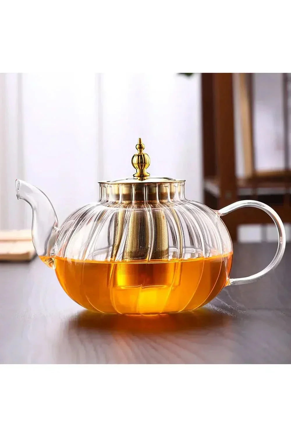 Emeja | Glazen Theepot met Infuser en Deksel voor Losse Thee
