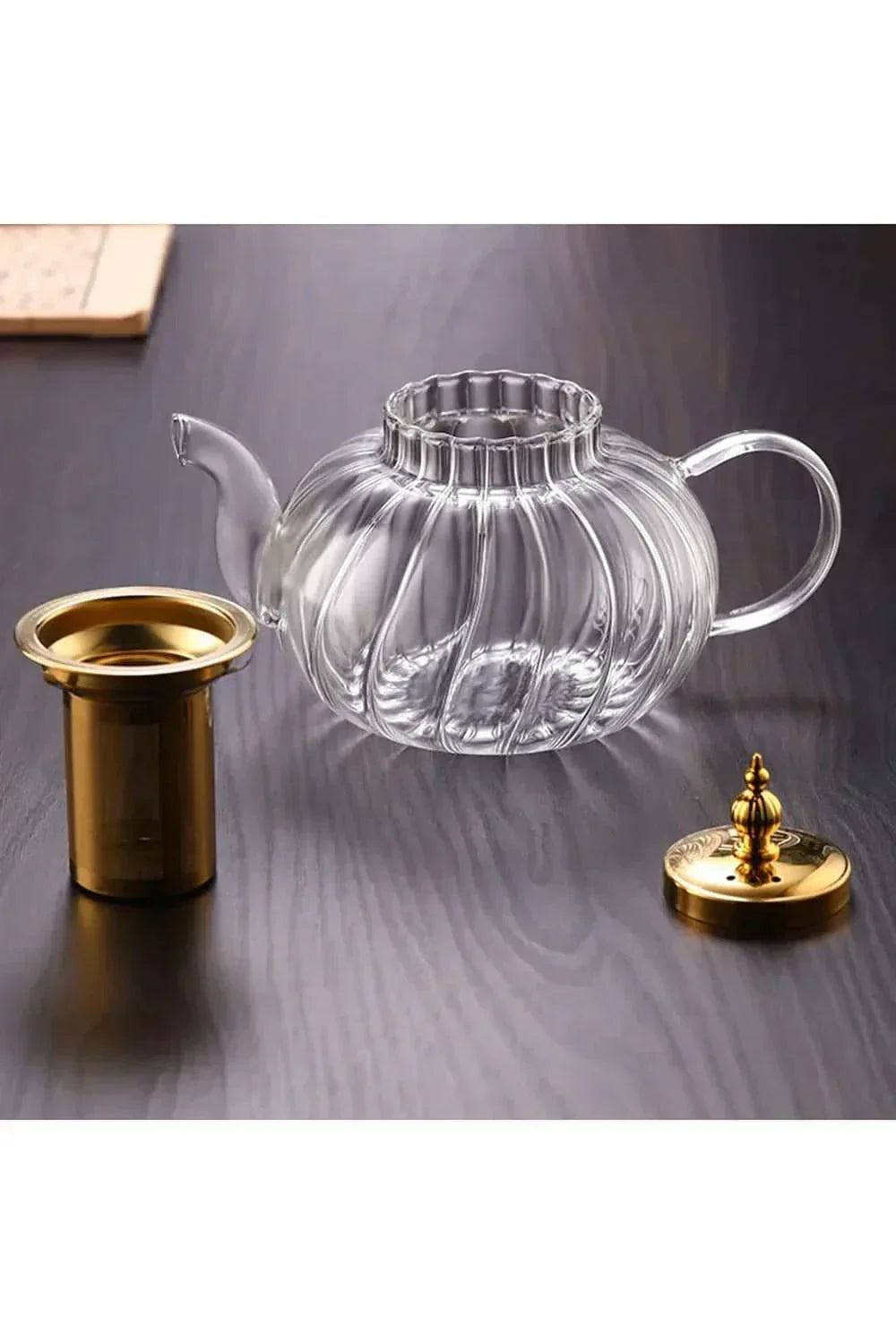 Emeja | Glazen Theepot met Infuser en Deksel voor Losse Thee