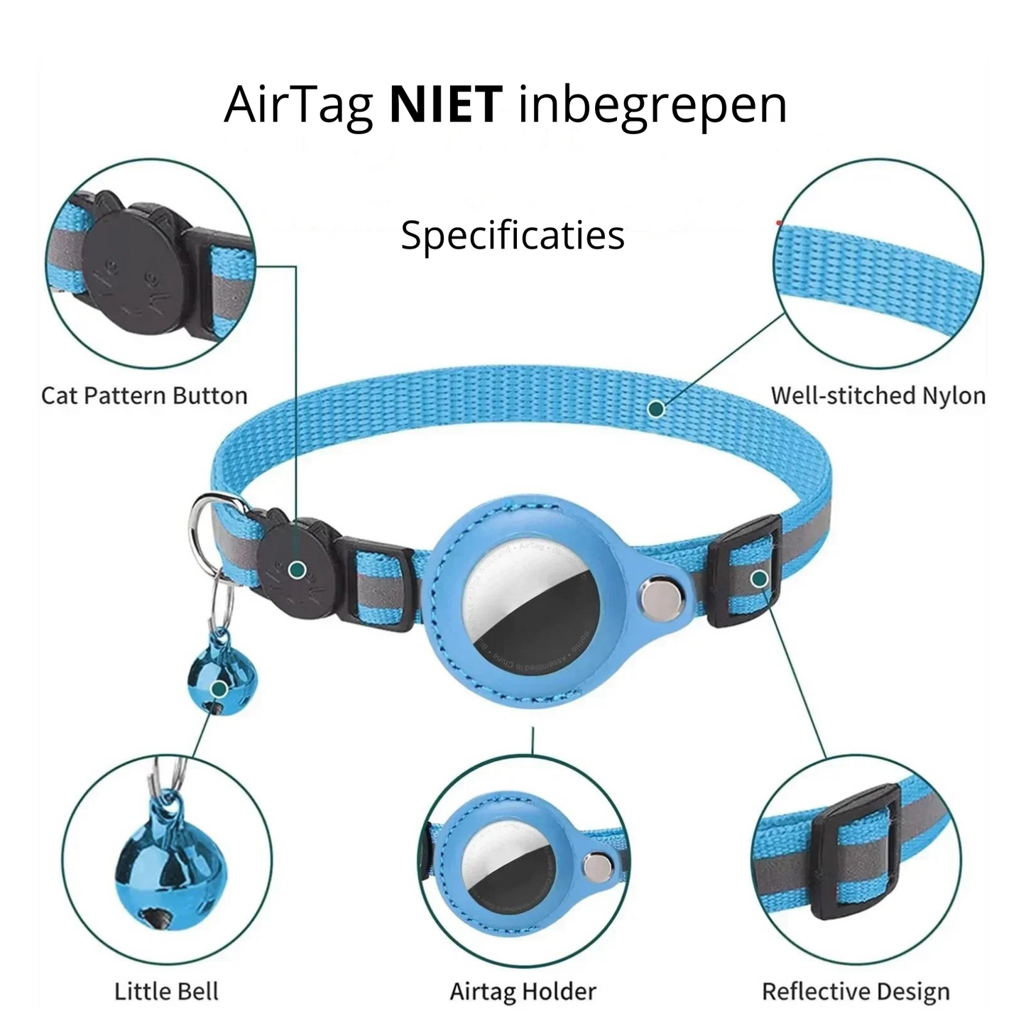 Emeja | GPS Tracker Halsband voor Honden & Katten, Waterdicht