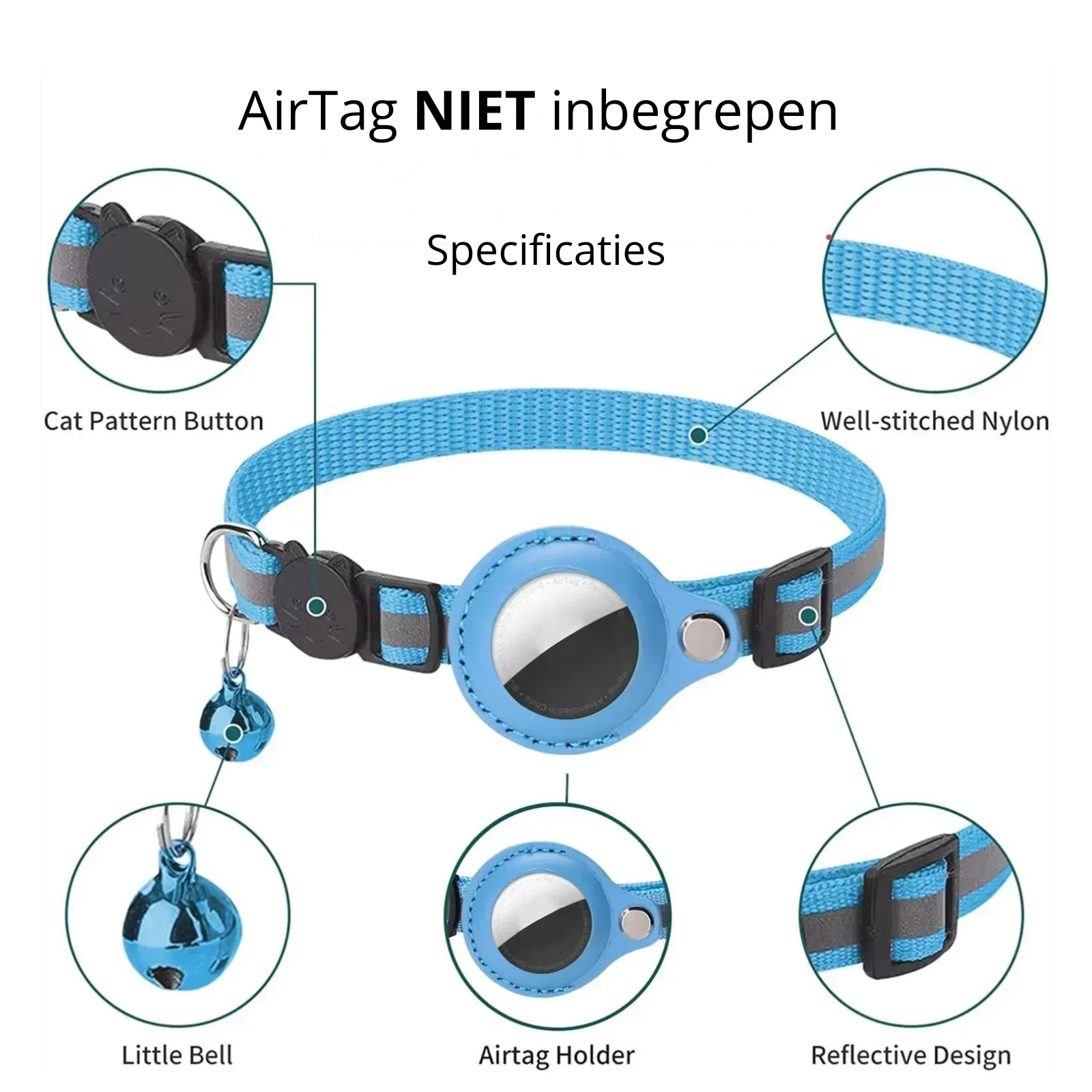 Emeja | GPS Tracker Halsband voor Honden & Katten, Waterdicht