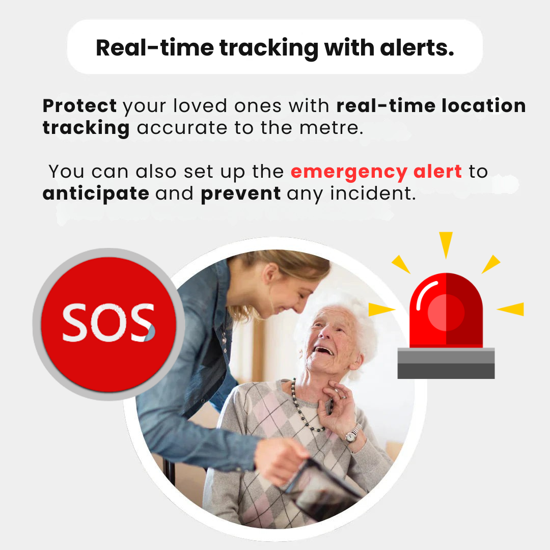 Emeja | GPS Tracker voor Senioren | Real-Time Monitoring, Waterdicht & Geen Abonnementskosten voor Gemoedsrust