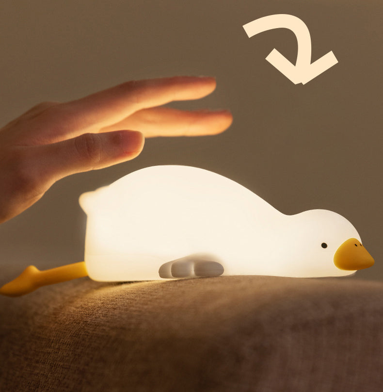 Emeja | Grote Witte Gans Tap Tap LED Nachtlamp