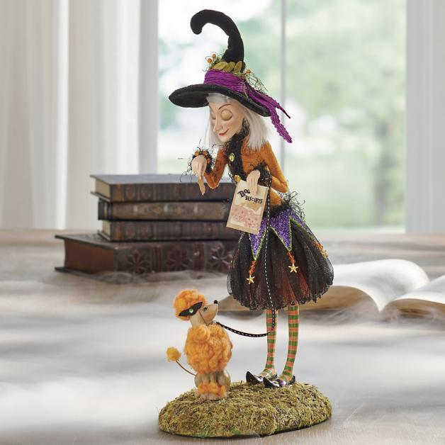 Emeja | Halloween Beeldje | Handgemaakte Heks Decoratie | Hars